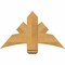 Ekena Millwork Davenport Rough Sawn Timber Gable Bracket, Western Red Cedar, 36"W x 21"H x 4"D x 6"F, 14/12 Pitch GBW036X21X0406DAV00RWR - alternate 1